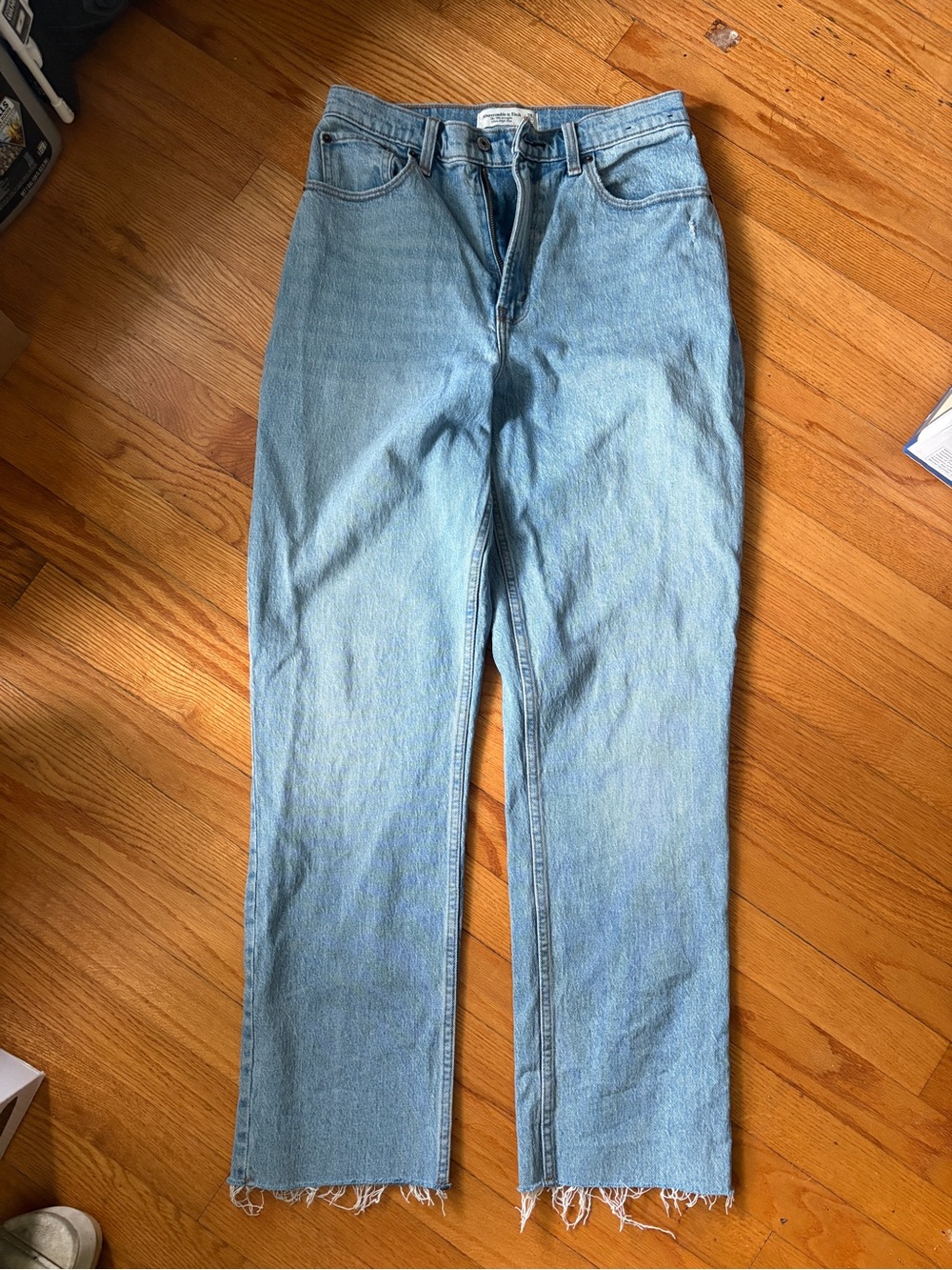 Abercrombie & Fitch Light Blue High Rise '90s Straight Jeans